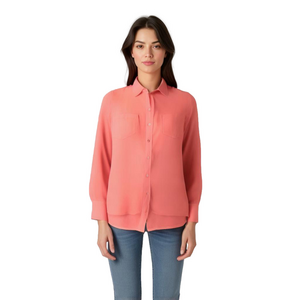 NWOT White House Black Market Pink Button Down Blouse - Size 00